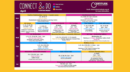 April Calendar Events Page Image