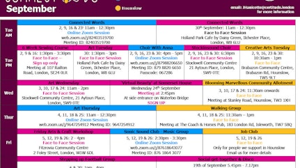 Connect and Do Word Calendar September