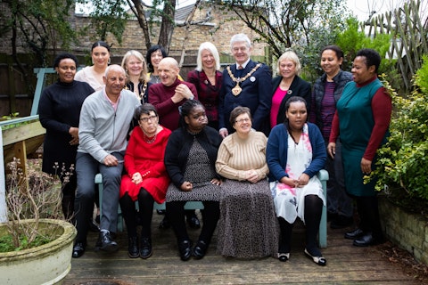 image shows a mayoral visit to people we support