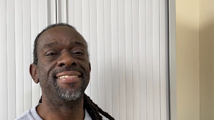 Image shows Samson smiling