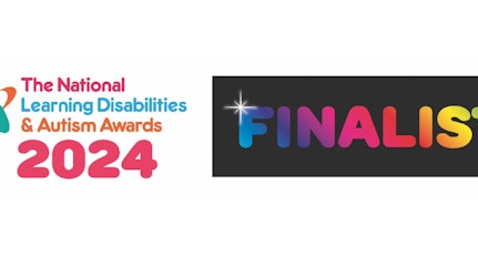 Image shows the finalist logo for the National Learning Disability and Autism Awards