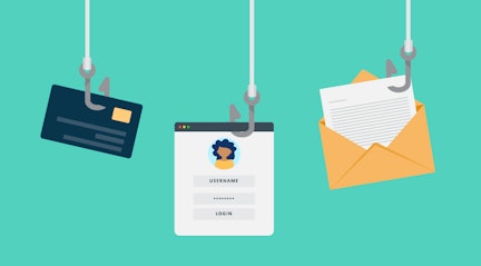 Graphic shows fishing for emails and identities
